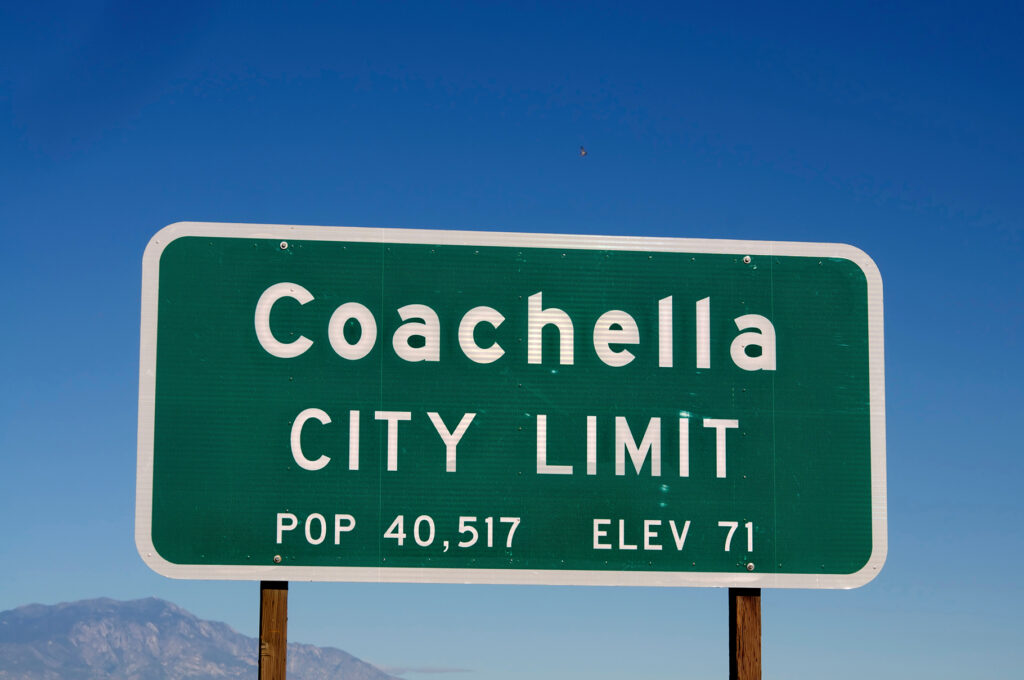 Coachella City Limit Sign
