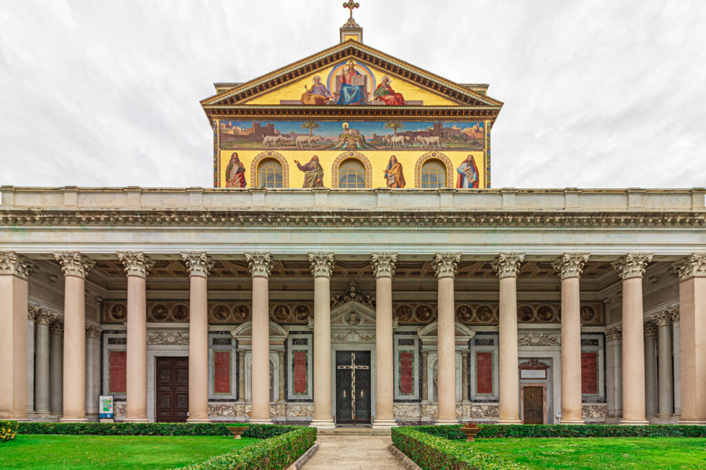 The papal basilica of St. Paul Outside the Walls. Rome, Italy