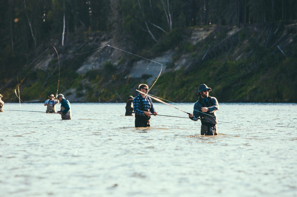 Fly fishing in Kenai River