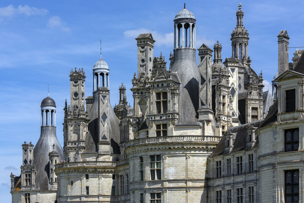Peaks and spires of Chateau de Chambord - Loire Valley - France